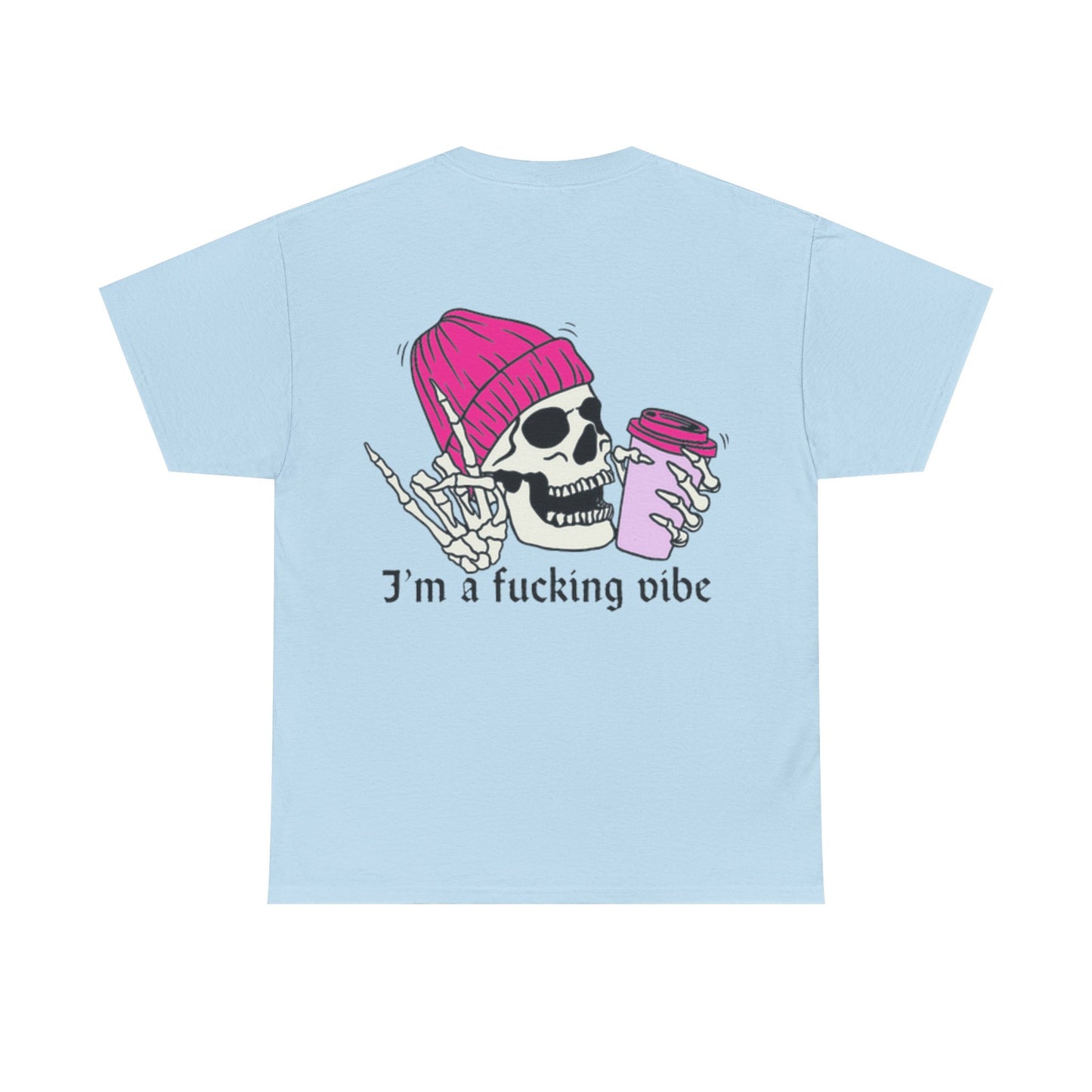 Skull Vibe Unisex Heavy Cotton Tee | Edgy Graphic Shirt for Trendsetters