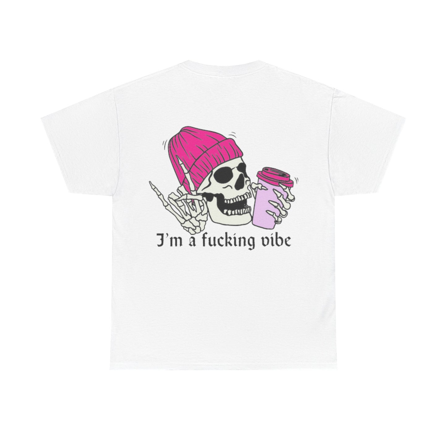Skull Vibe Unisex Heavy Cotton Tee | Edgy Graphic Shirt for Trendsetters