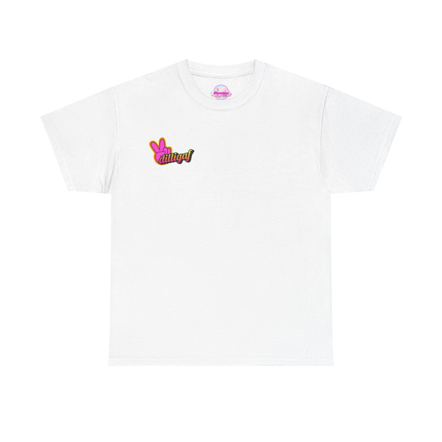 Dilligaf Unisex Heavy Cotton Tee - Chill Vibe T-Shirt for Casual Wear