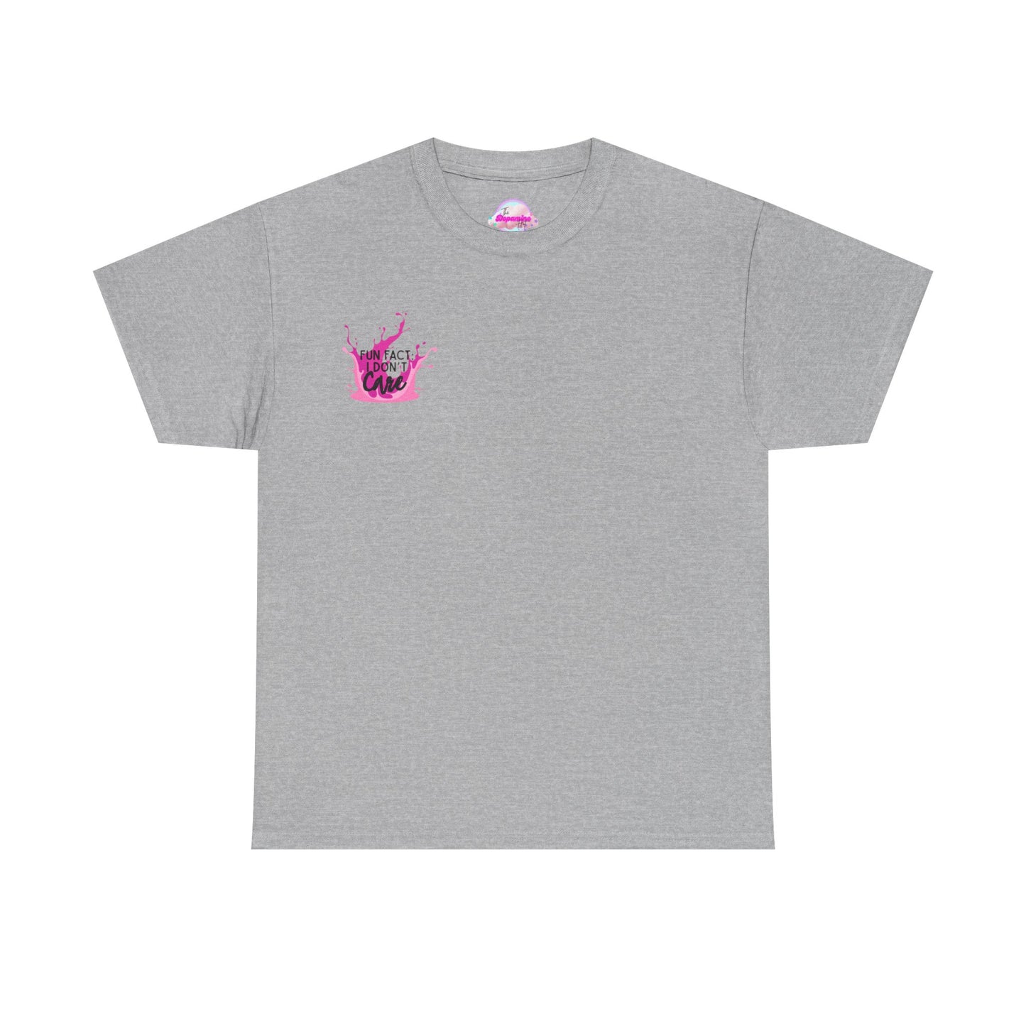 Fun Fact Tee - "I Don't Care" - Casual Cotton Shirt for Everyday Wear