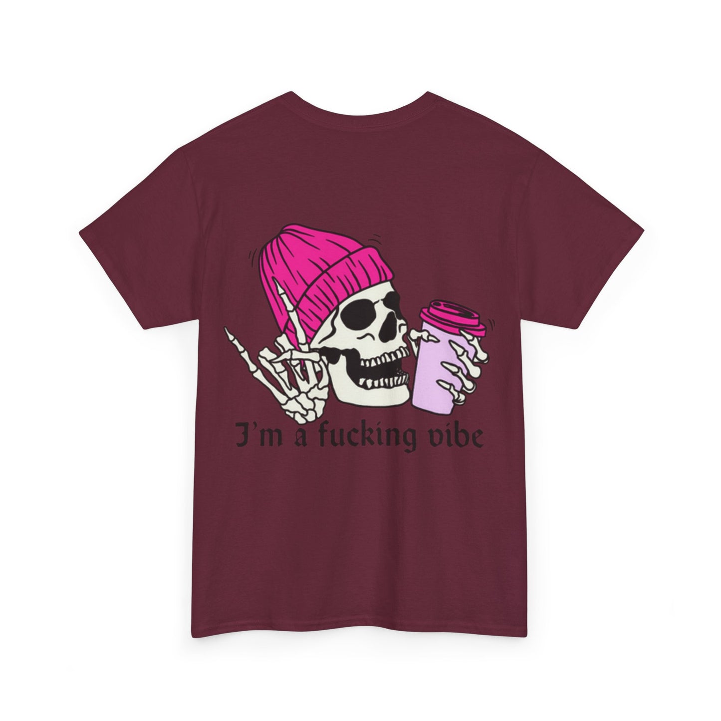 Skull Vibe Unisex Heavy Cotton Tee | Edgy Graphic Shirt for Trendsetters