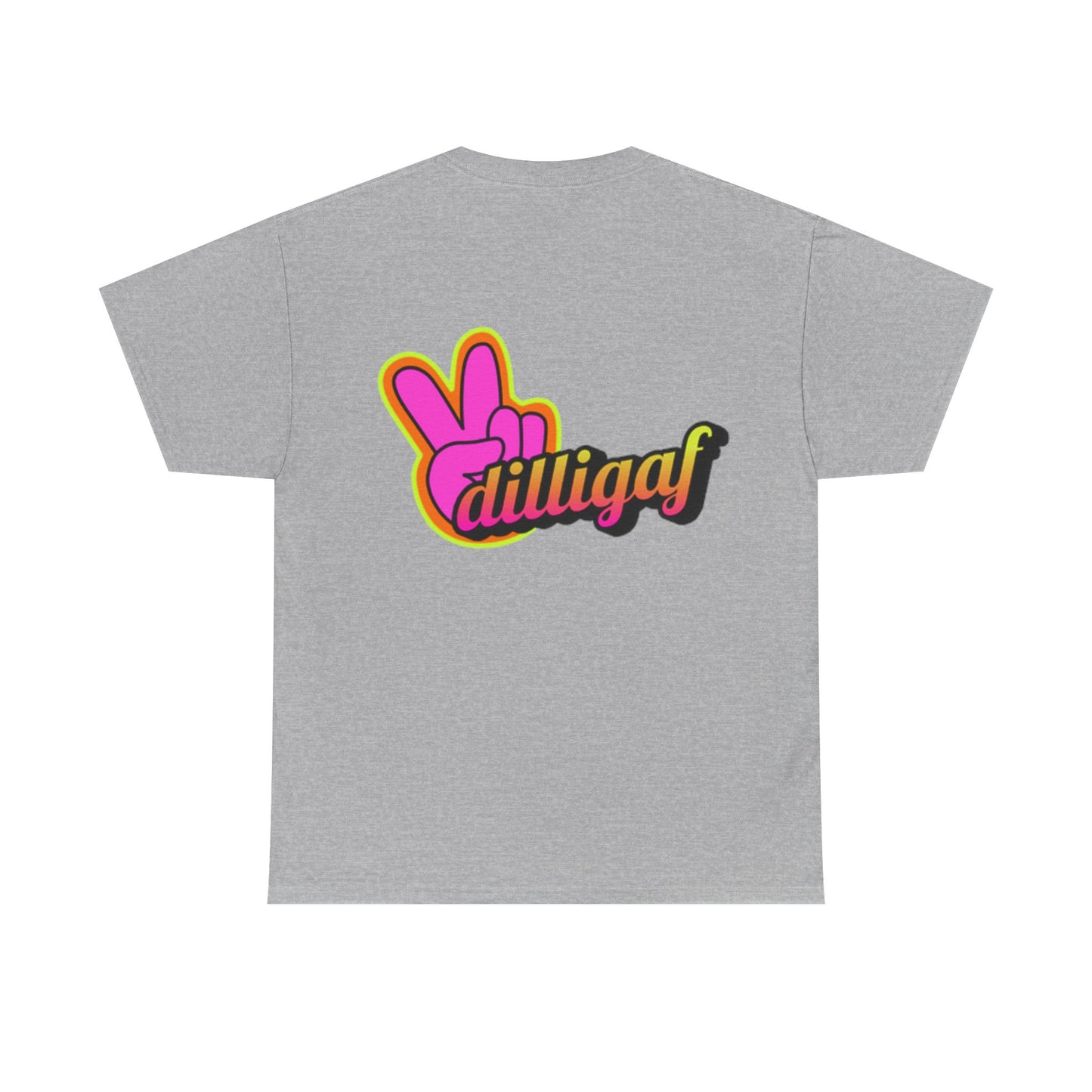 Dilligaf Unisex Heavy Cotton Tee - Chill Vibe T-Shirt for Casual Wear