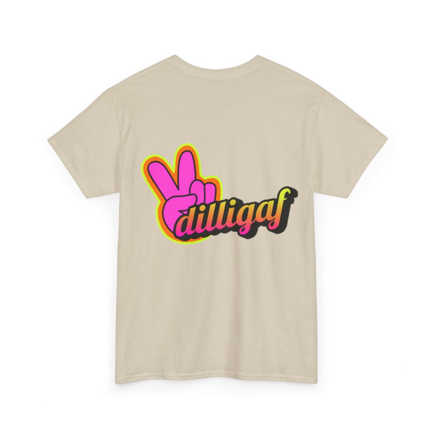Dilligaf Unisex Heavy Cotton Tee - Chill Vibe T-Shirt for Casual Wear