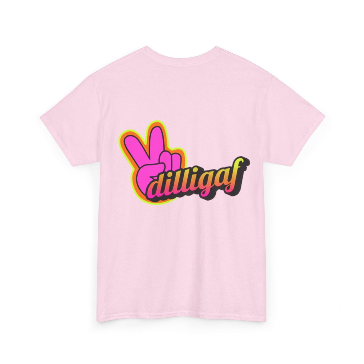 Dilligaf Unisex Heavy Cotton Tee - Chill Vibe T-Shirt for Casual Wear