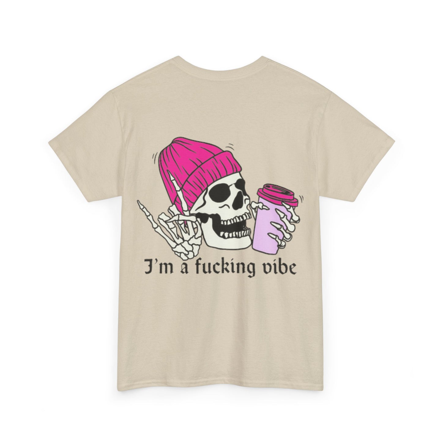 Skull Vibe Unisex Heavy Cotton Tee | Edgy Graphic Shirt for Trendsetters