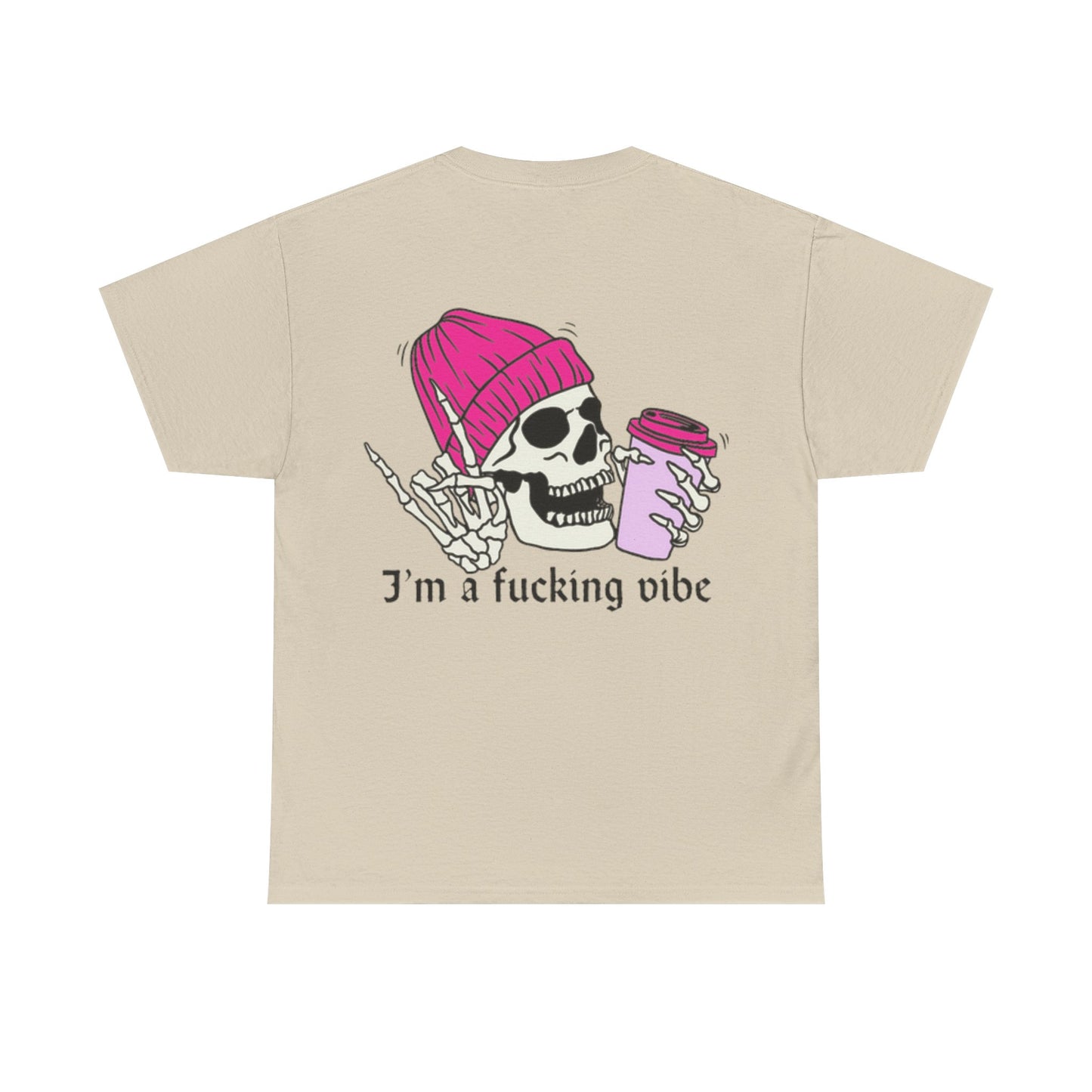 Skull Vibe Unisex Heavy Cotton Tee | Edgy Graphic Shirt for Trendsetters