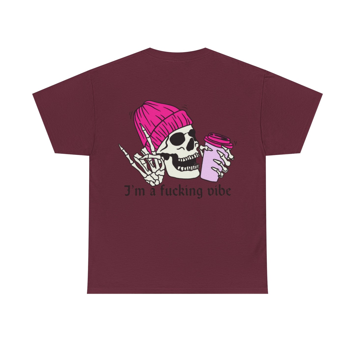 Skull Vibe Unisex Heavy Cotton Tee | Edgy Graphic Shirt for Trendsetters