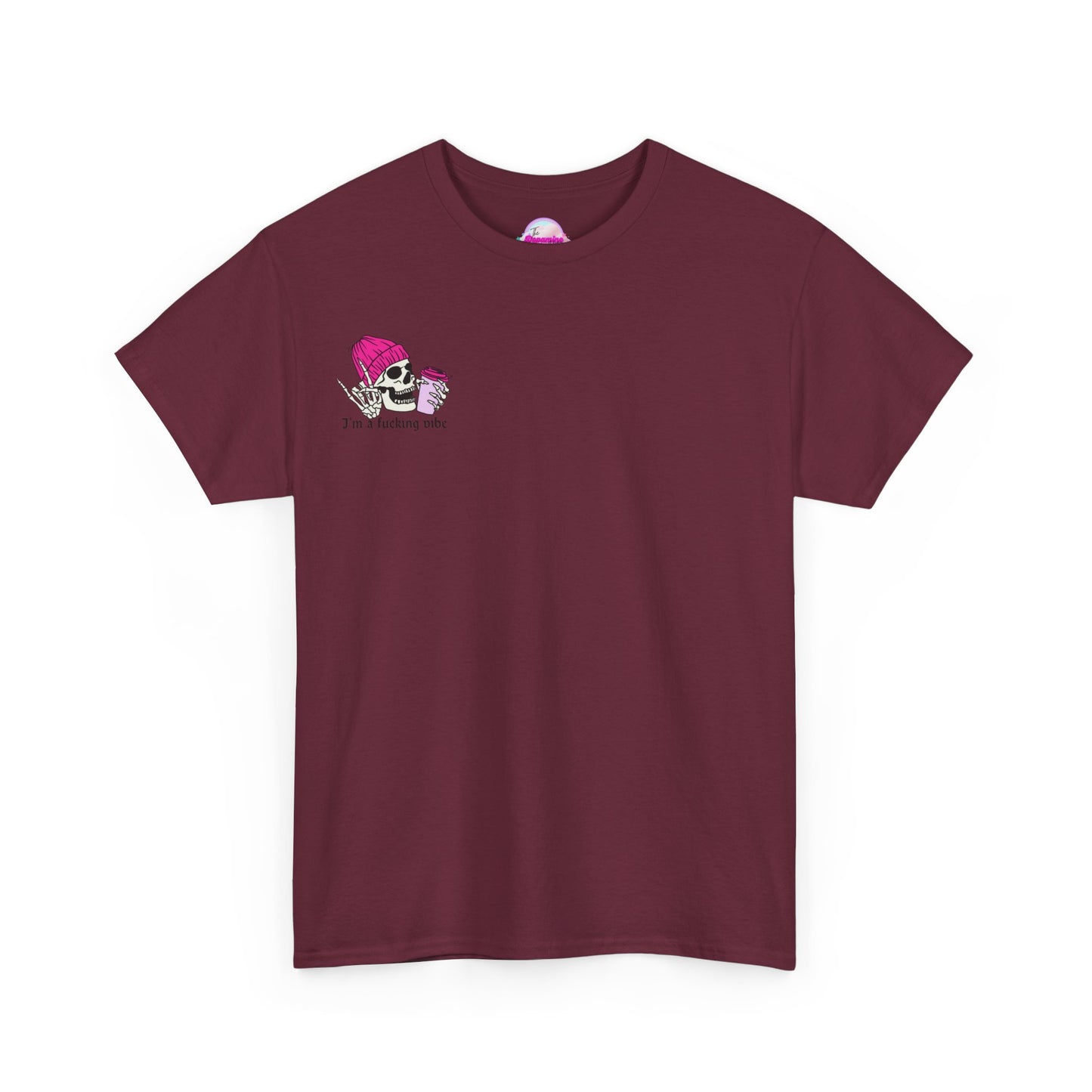Skull Vibe Unisex Heavy Cotton Tee | Edgy Graphic Shirt for Trendsetters