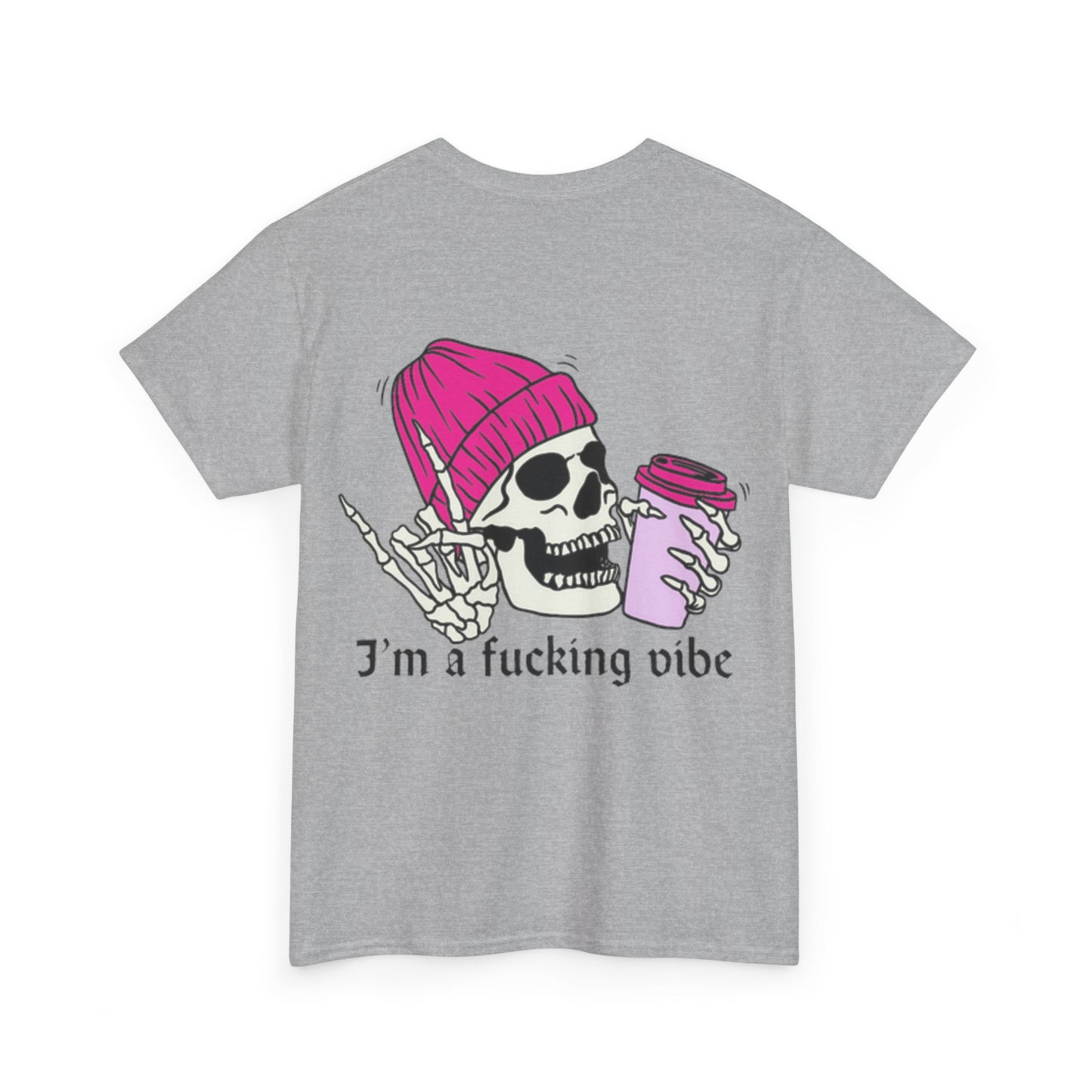 Skull Vibe Unisex Heavy Cotton Tee | Edgy Graphic Shirt for Trendsetters
