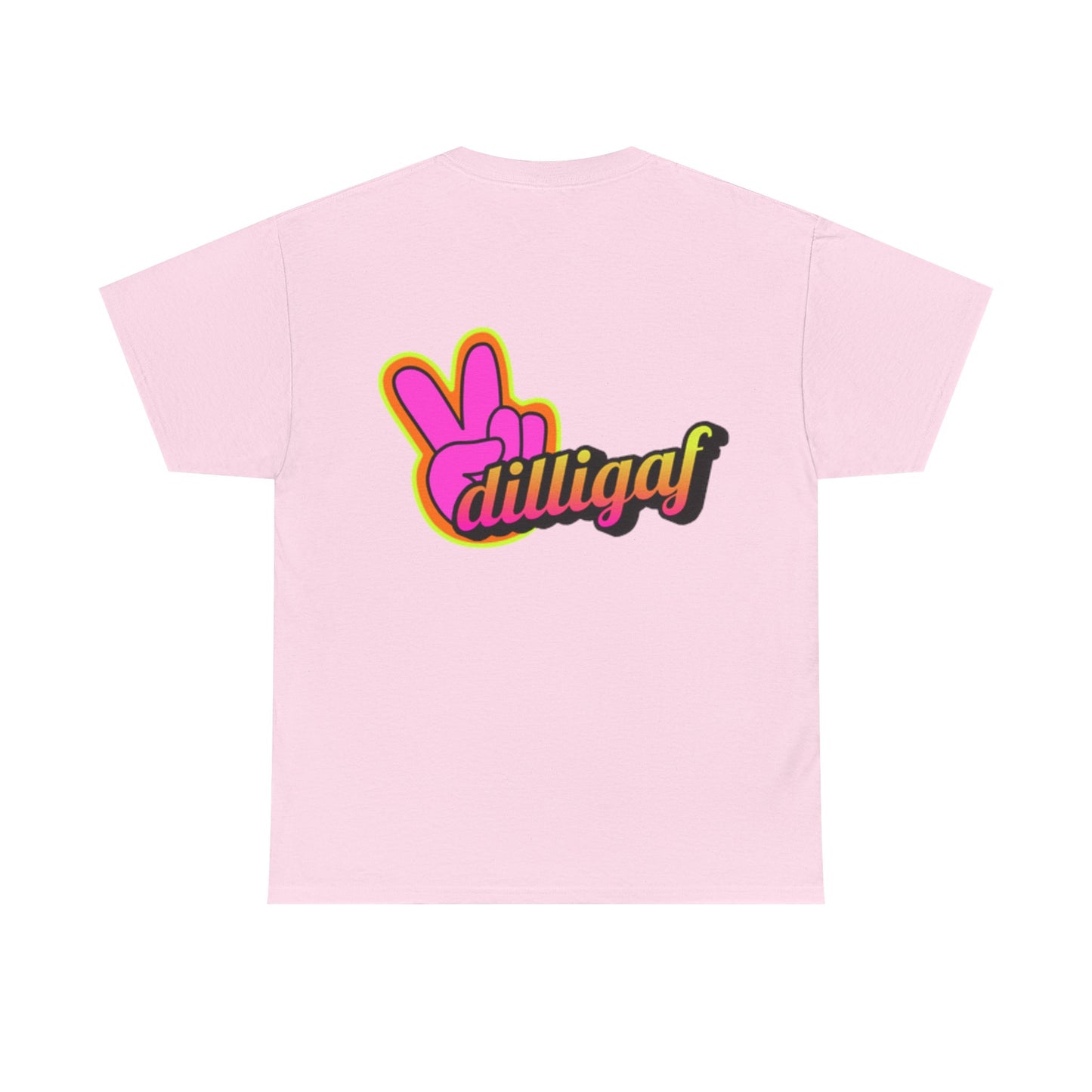 Dilligaf Unisex Heavy Cotton Tee - Chill Vibe T-Shirt for Casual Wear