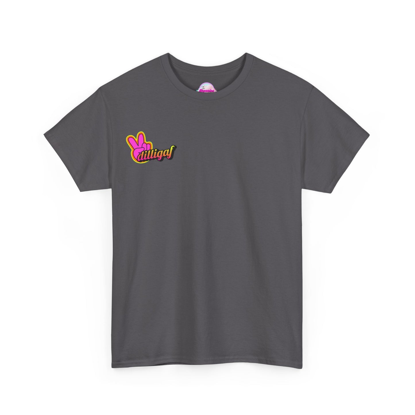 Dilligaf Unisex Heavy Cotton Tee - Chill Vibe T-Shirt for Casual Wear