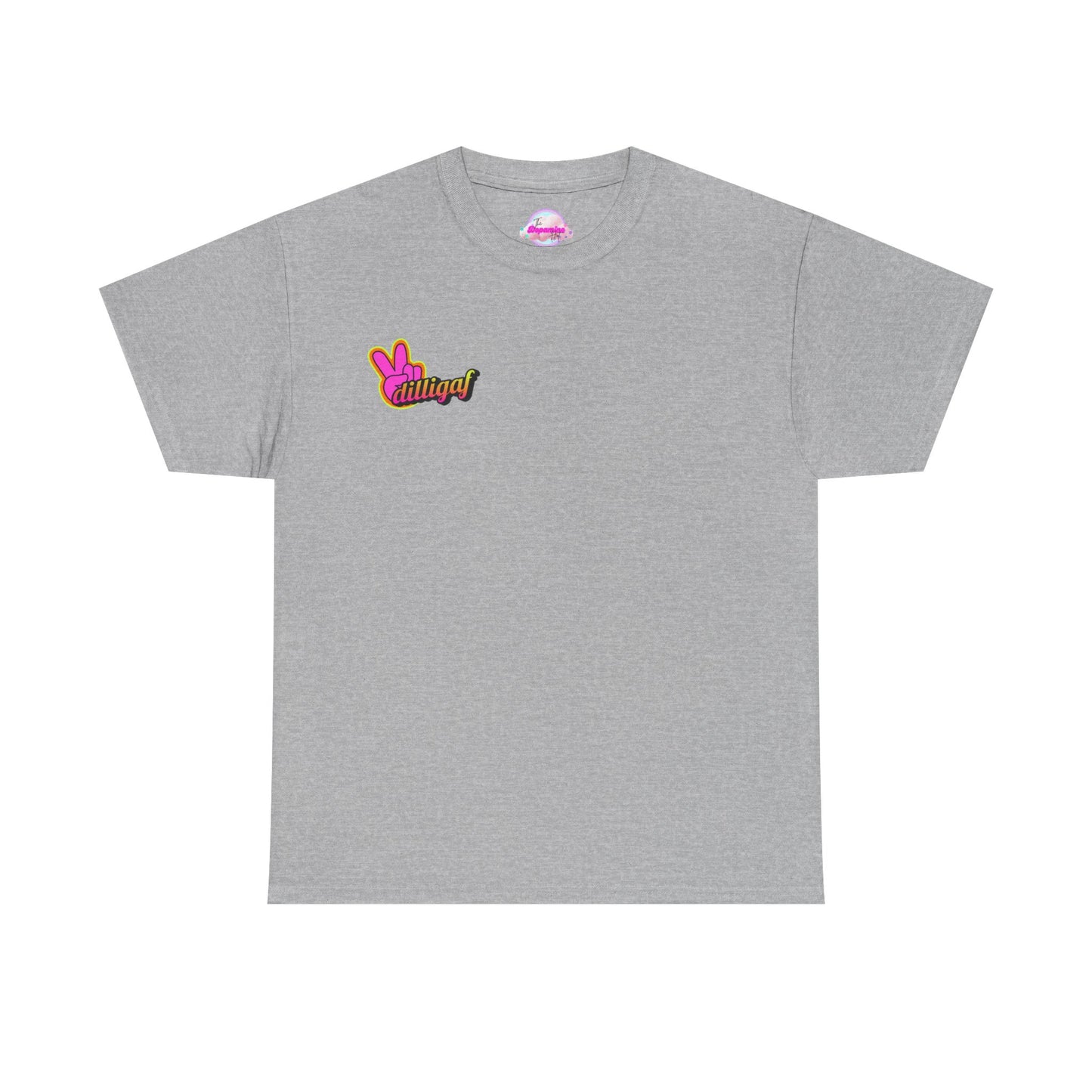 Dilligaf Unisex Heavy Cotton Tee - Chill Vibe T-Shirt for Casual Wear