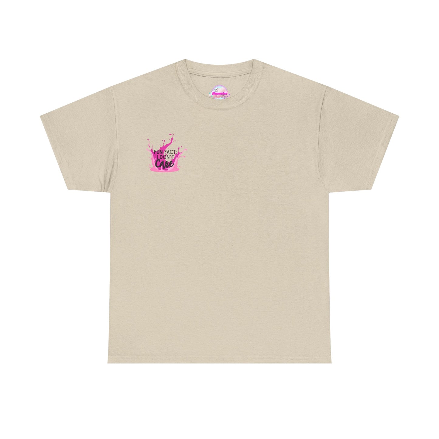 Fun Fact Tee - "I Don't Care" - Casual Cotton Shirt for Everyday Wear