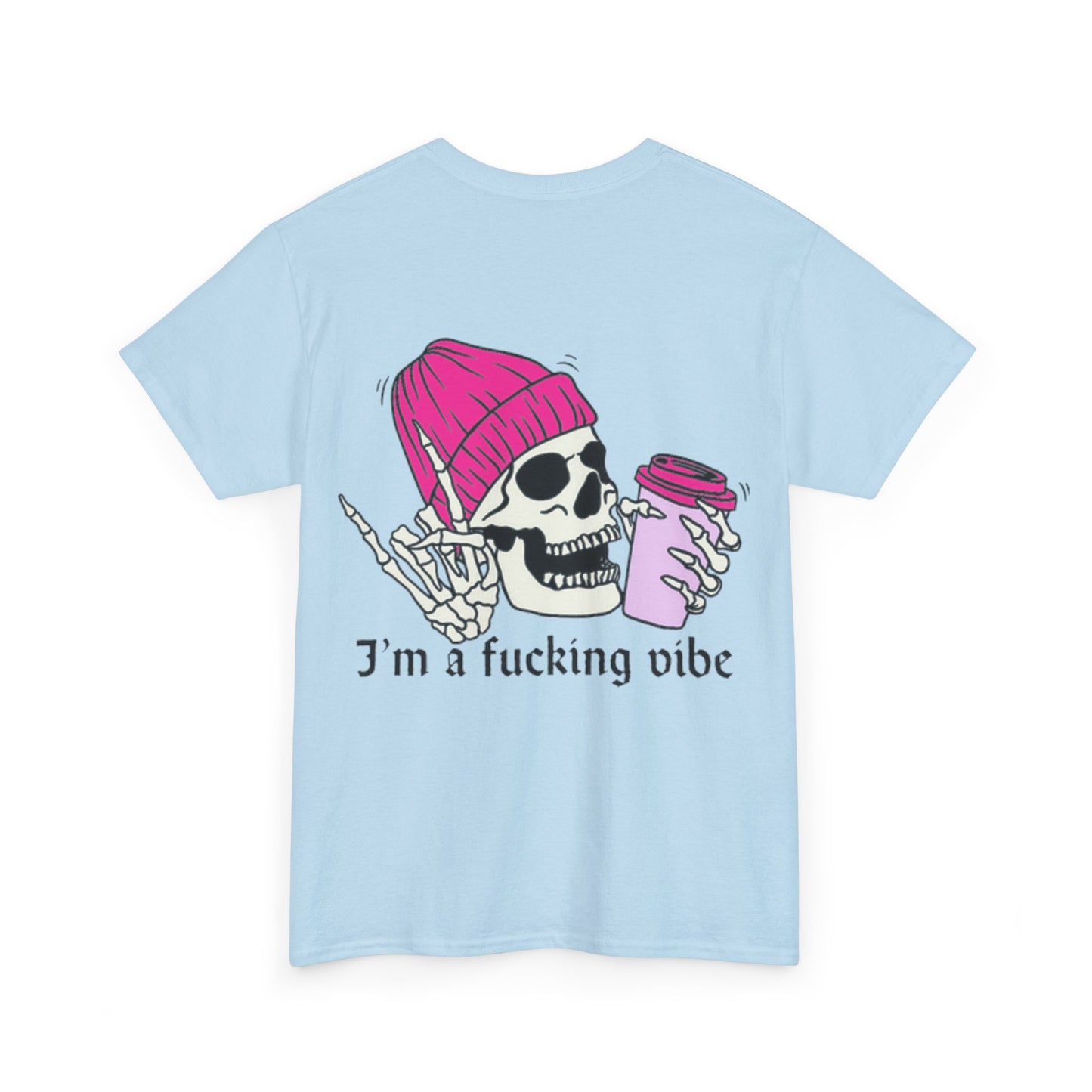 Skull Vibe Unisex Heavy Cotton Tee | Edgy Graphic Shirt for Trendsetters