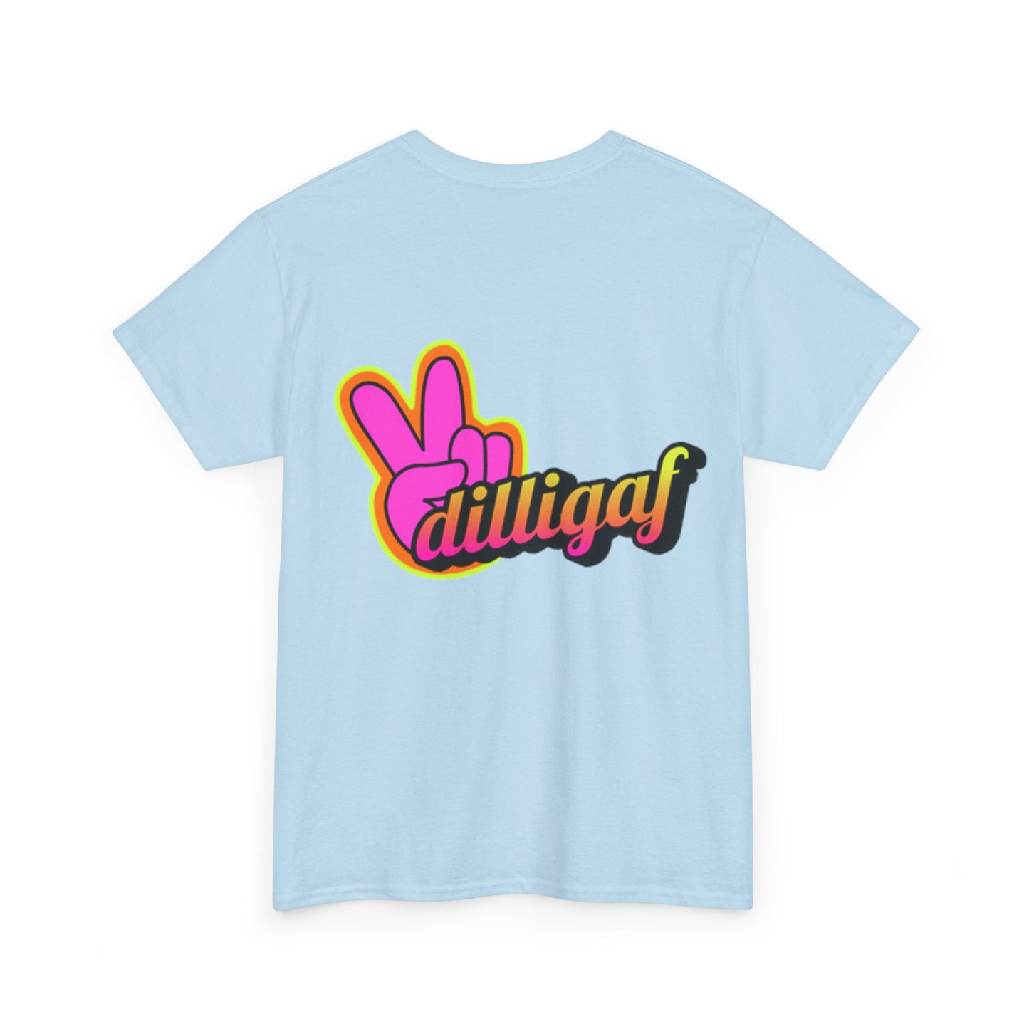 Dilligaf Unisex Heavy Cotton Tee - Chill Vibe T-Shirt for Casual Wear