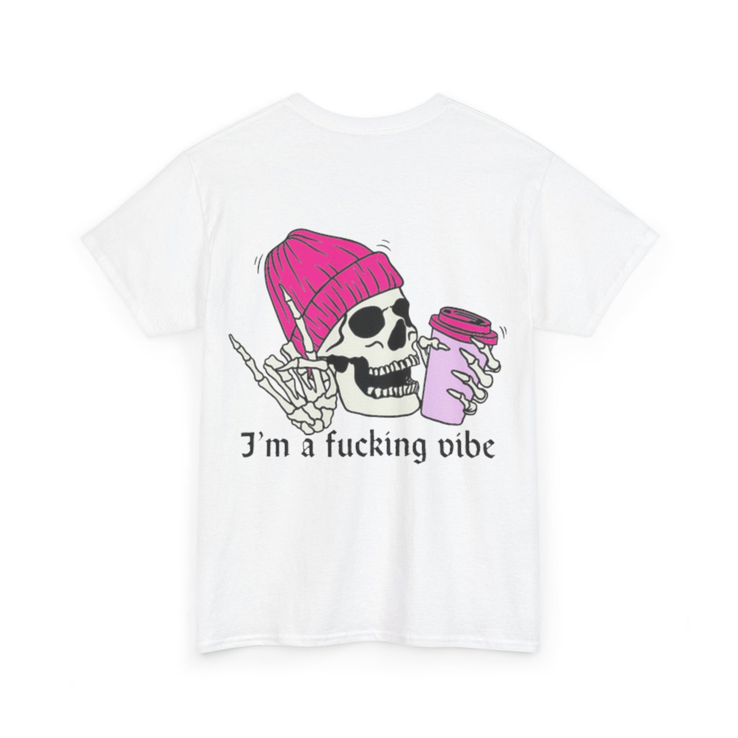 Skull Vibe Unisex Heavy Cotton Tee | Edgy Graphic Shirt for Trendsetters