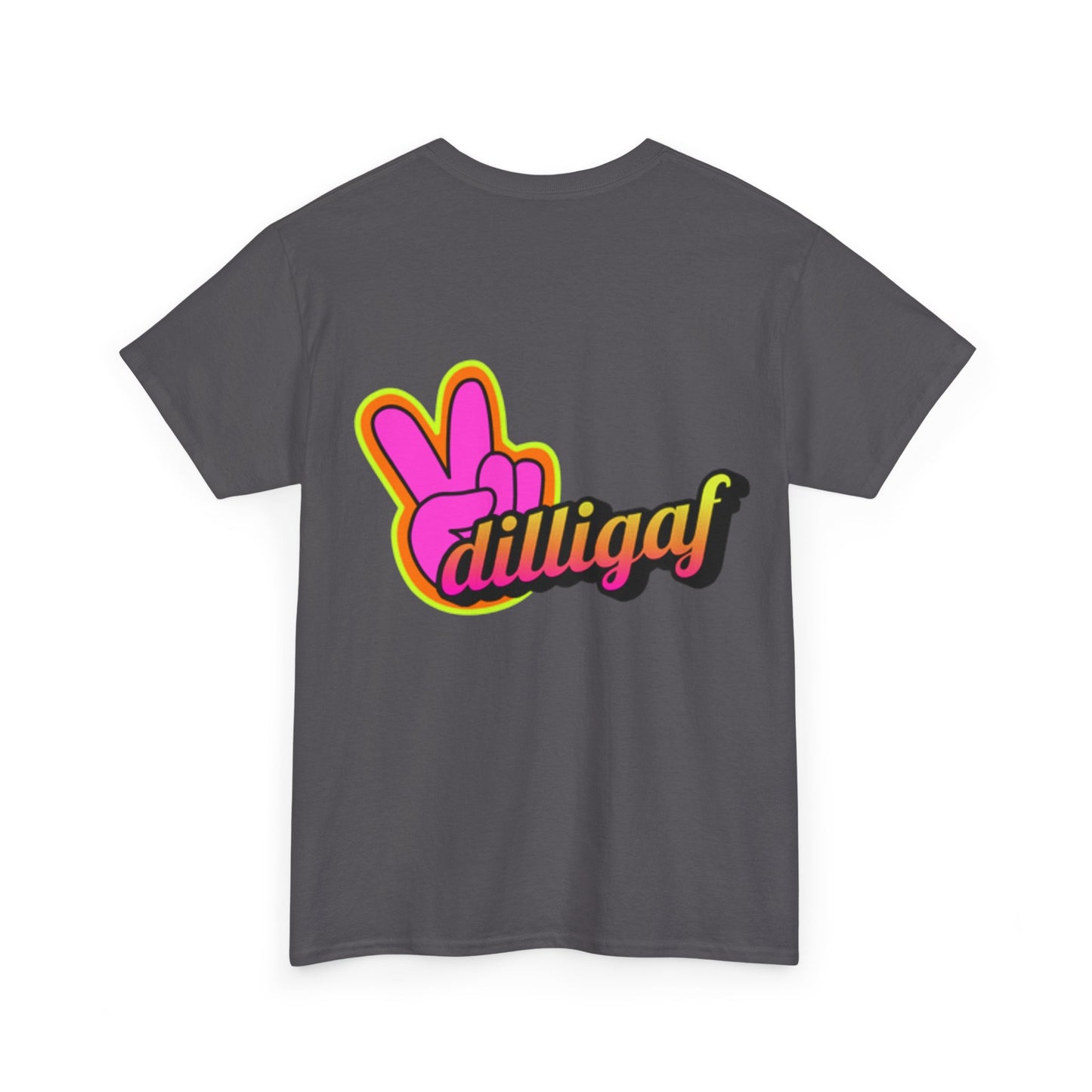 Dilligaf Unisex Heavy Cotton Tee - Chill Vibe T-Shirt for Casual Wear