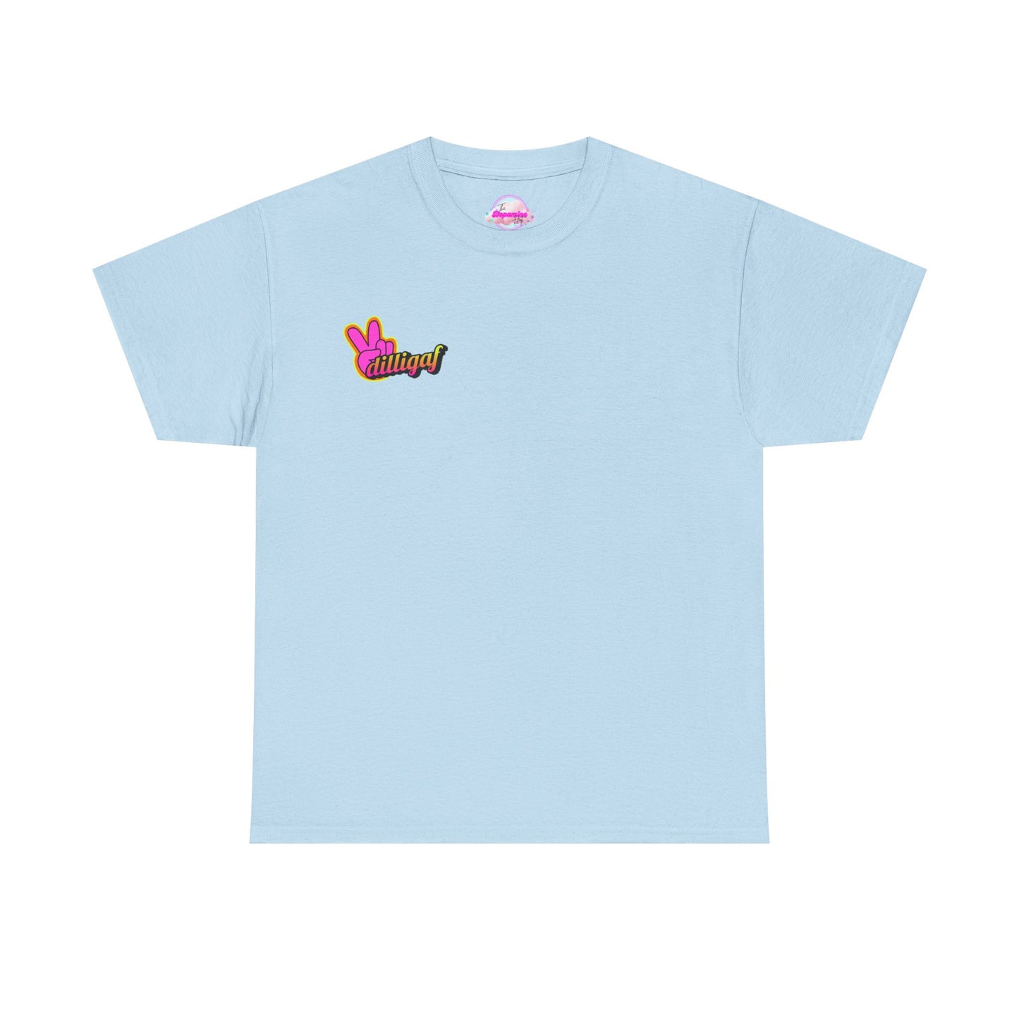 Dilligaf Unisex Heavy Cotton Tee - Chill Vibe T-Shirt for Casual Wear