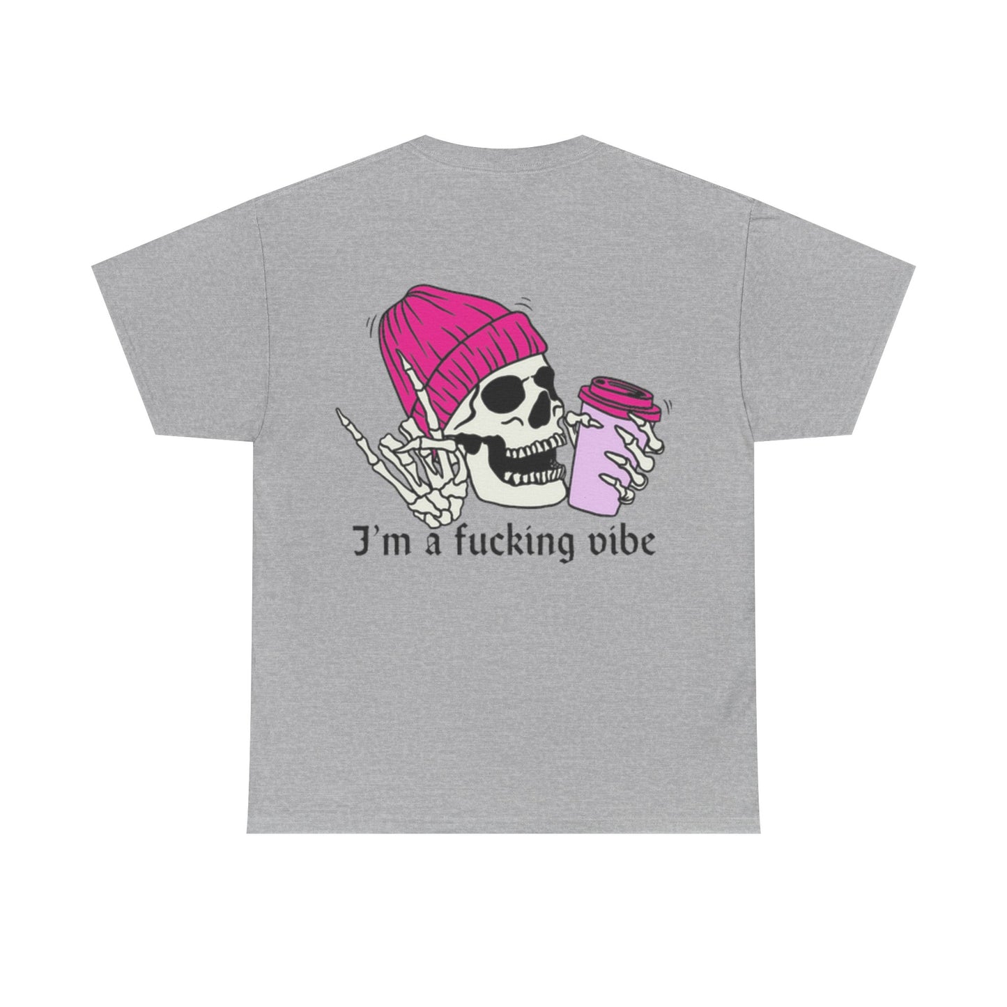 Skull Vibe Unisex Heavy Cotton Tee | Edgy Graphic Shirt for Trendsetters