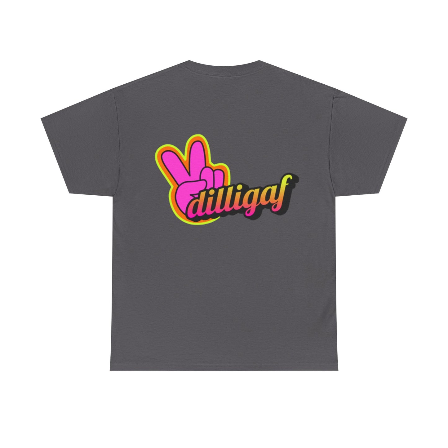 Dilligaf Unisex Heavy Cotton Tee - Chill Vibe T-Shirt for Casual Wear