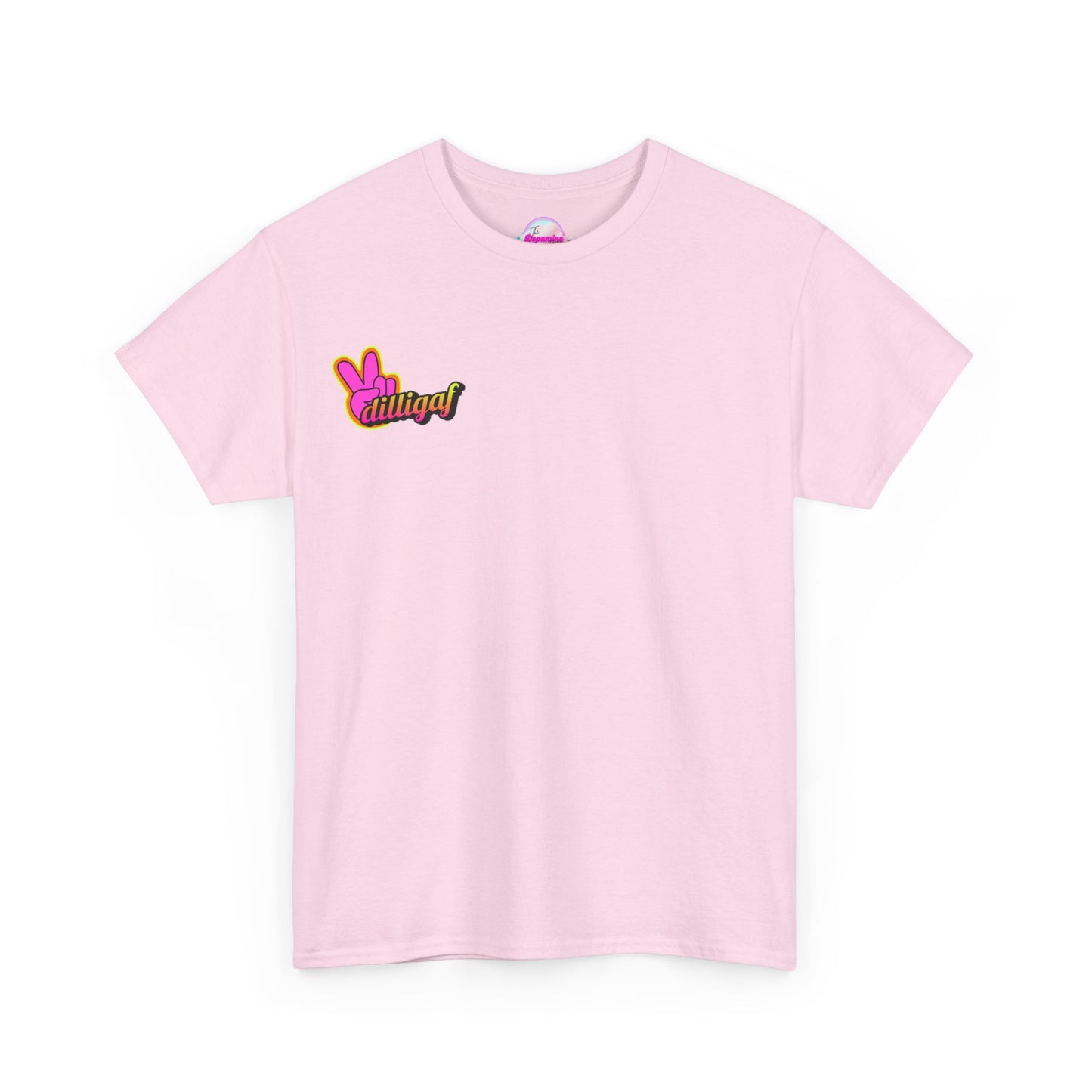 Dilligaf Unisex Heavy Cotton Tee - Chill Vibe T-Shirt for Casual Wear