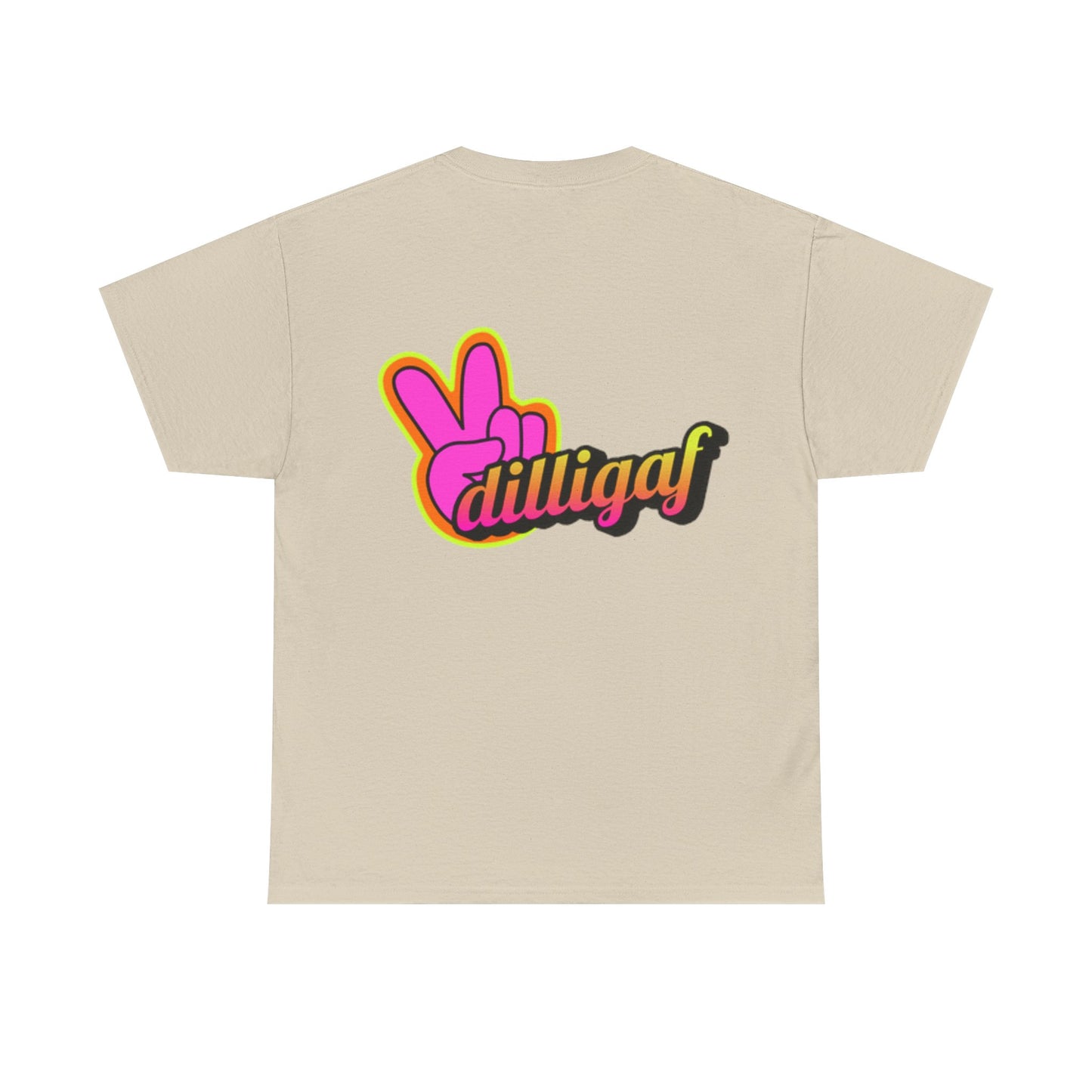 Dilligaf Unisex Heavy Cotton Tee - Chill Vibe T-Shirt for Casual Wear