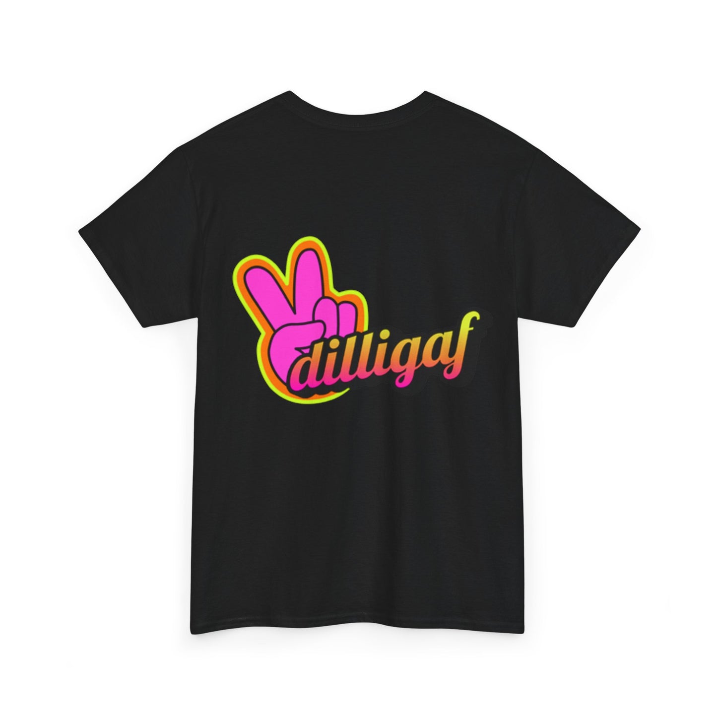 Dilligaf Unisex Heavy Cotton Tee - Chill Vibe T-Shirt for Casual Wear