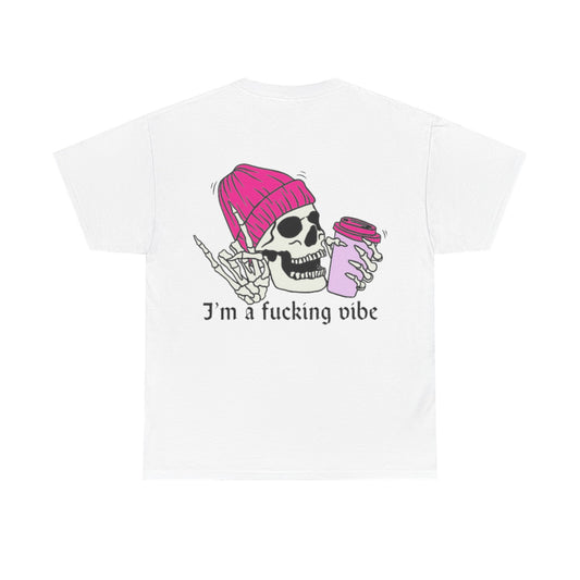 Skull Vibe Unisex Heavy Cotton Tee | Edgy Graphic Shirt for Trendsetters