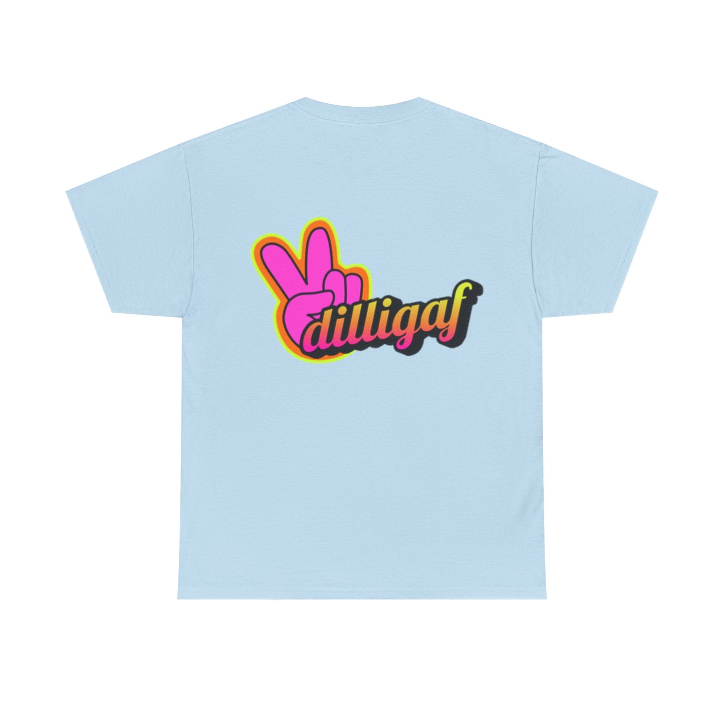 Dilligaf Unisex Heavy Cotton Tee - Chill Vibe T-Shirt for Casual Wear