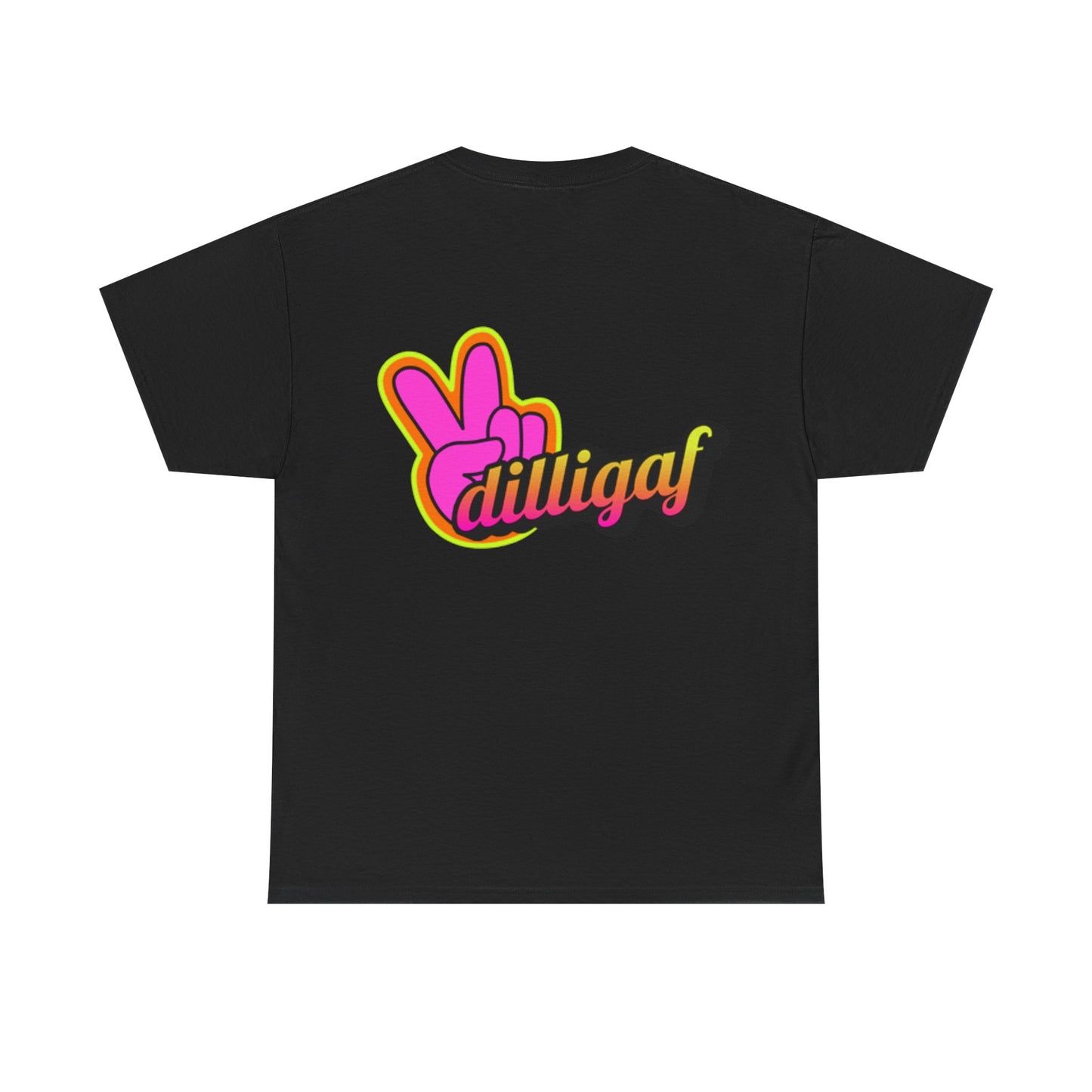 Dilligaf Unisex Heavy Cotton Tee - Chill Vibe T-Shirt for Casual Wear