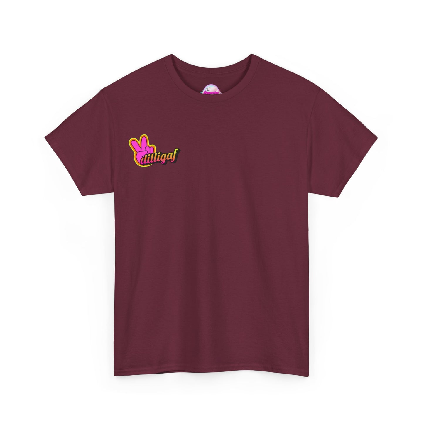 Dilligaf Unisex Heavy Cotton Tee - Chill Vibe T-Shirt for Casual Wear