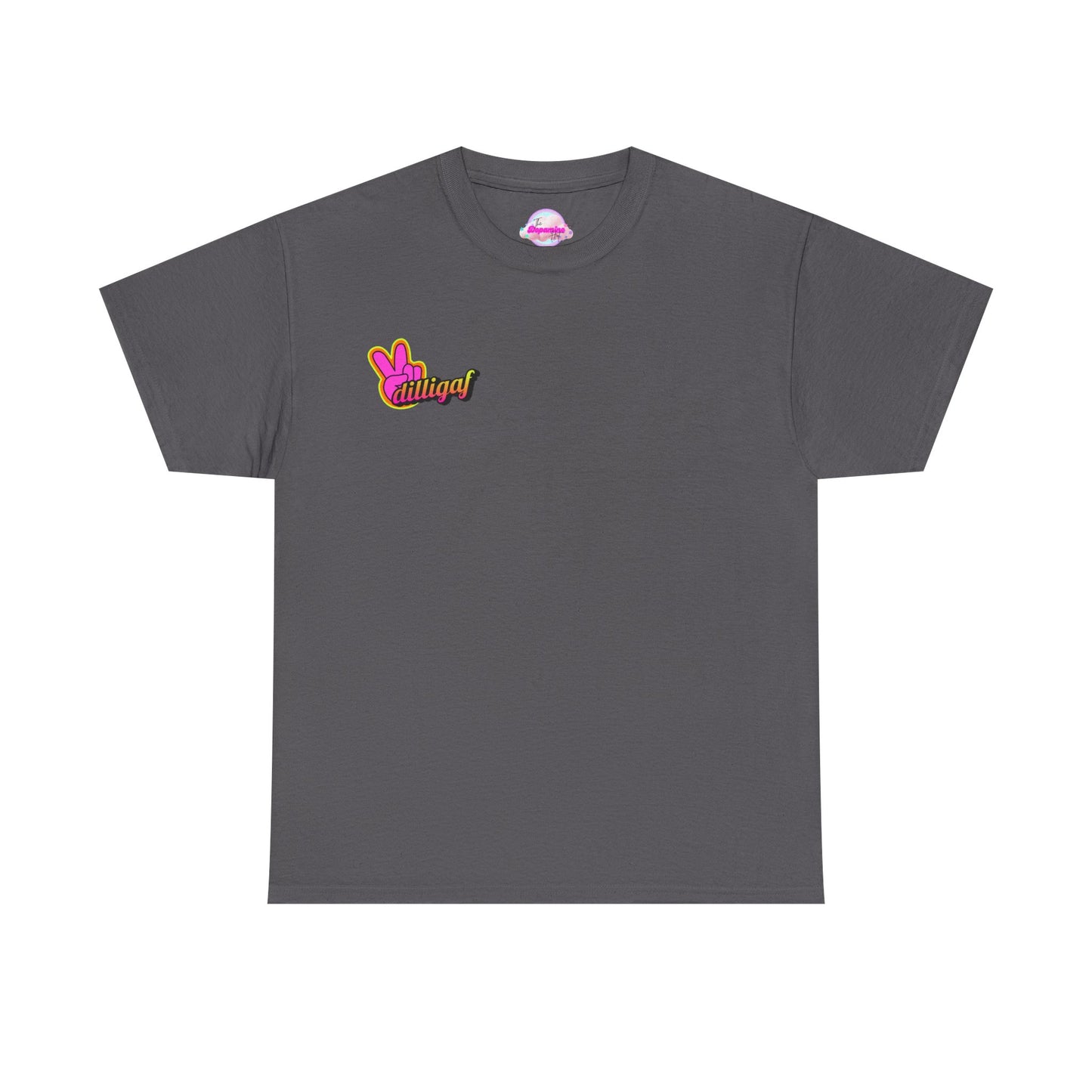 Dilligaf Unisex Heavy Cotton Tee - Chill Vibe T-Shirt for Casual Wear