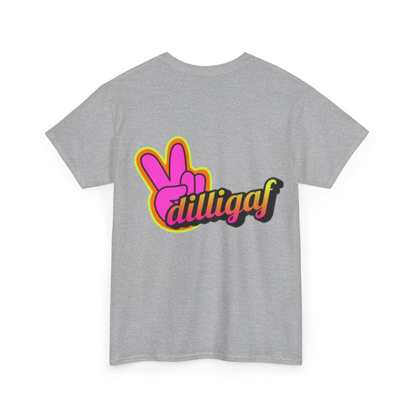Dilligaf Unisex Heavy Cotton Tee - Chill Vibe T-Shirt for Casual Wear