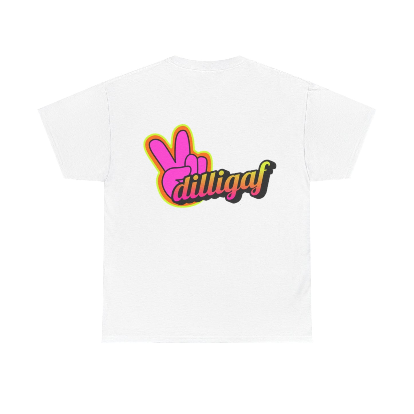 Dilligaf Unisex Heavy Cotton Tee - Chill Vibe T-Shirt for Casual Wear