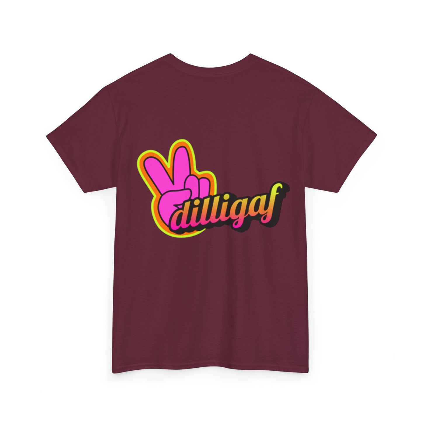 Dilligaf Unisex Heavy Cotton Tee - Chill Vibe T-Shirt for Casual Wear