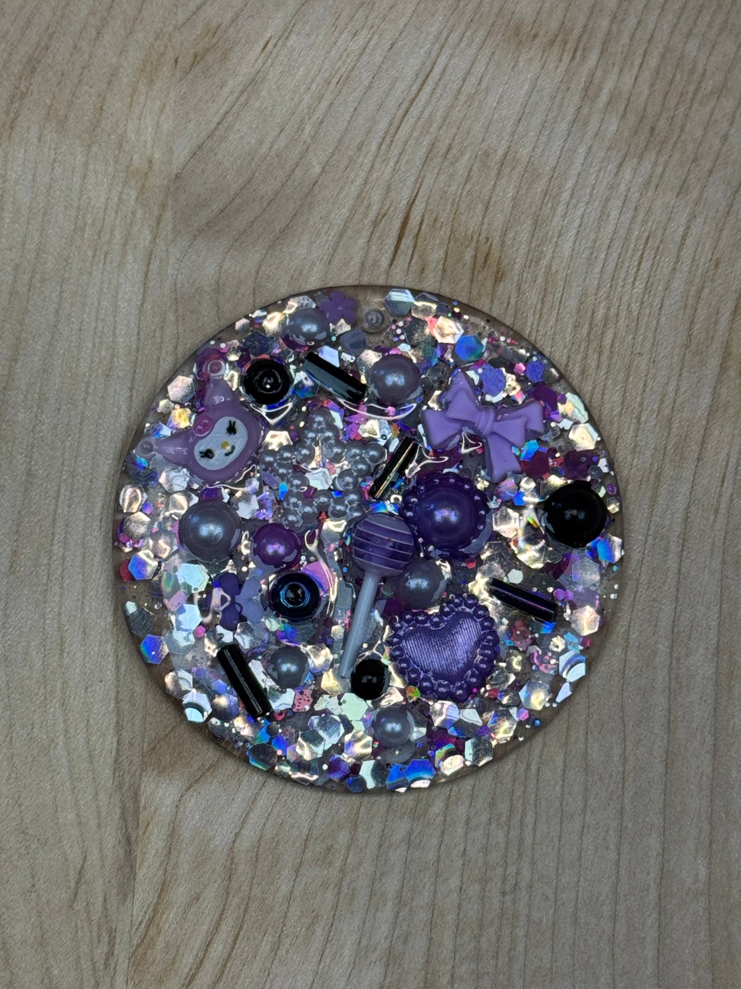 Junked Round keyring - Purple