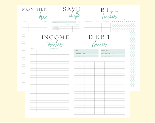 Budgeting planner Set 1