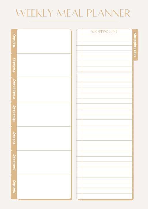 Weekly meal planner